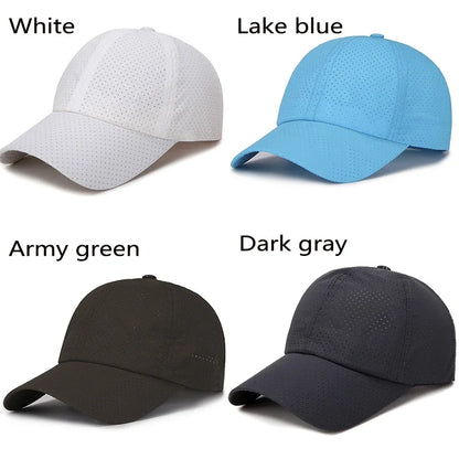 2024 New Summer Men Women Snapback Quick Dry Mesh Baseball Cap Sun Hat Bone Breathable Hats Adjustable outdoor hat