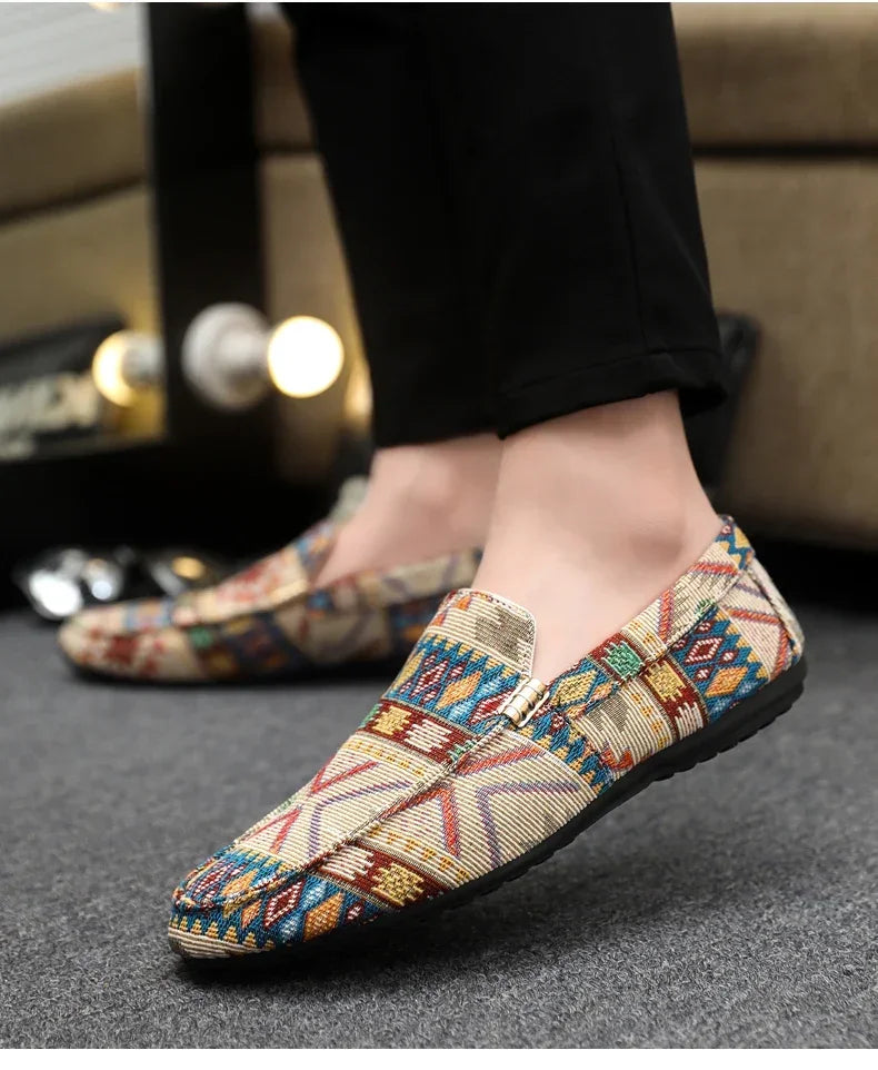 Summer Outdoor Men's Casual Shoes Breathable Man Loafers Lazy Shoes Comfortable Walking Sneakers Non-slip Flats Driving Shoes