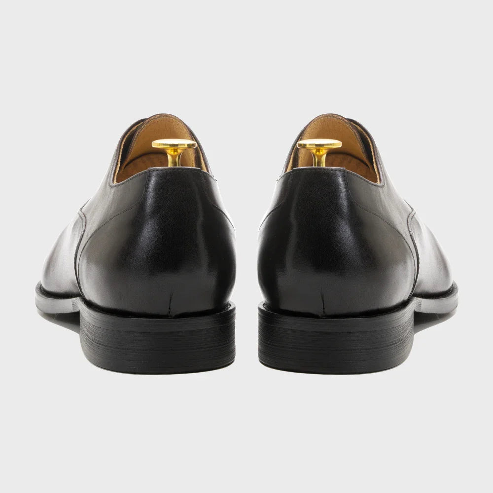 Men's Classic Italian Style Genuine Leather Oxfords Dress Shoes Lace-Up Black/Brown Business Office Wedding Formal Footwear