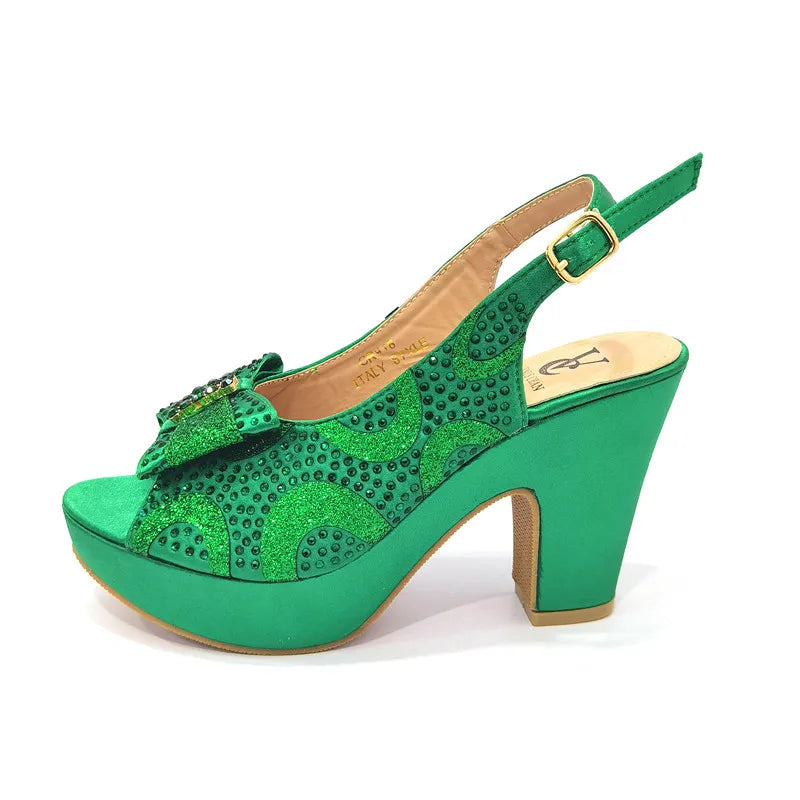 Designer Black Heels Women Sandals Summer 2022 Platform High Heel Fashion Floral Rhinestone Wedding Party Women Shoes