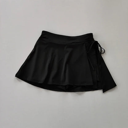 Pockets V High Waist Long skirts Woman Fitness Quick drying Running Outdoors Mini Skirts for Women