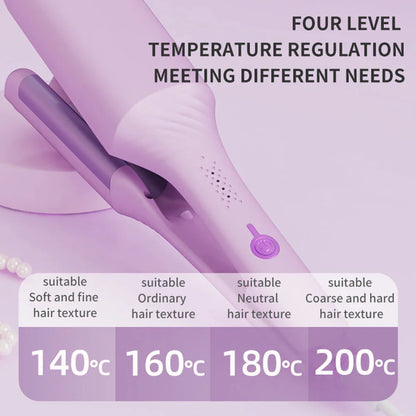 1.25 Inch Deep V-shaped Hair Curling Iron Ghost Waves Wave Perm Tourmaline Hair Curler With Multiple Temperature Her's Gifts