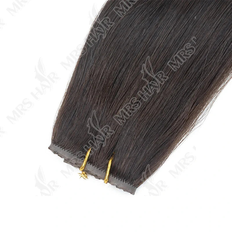 Invisible Hole Flat Pu Tape Human Hair Twin Tabs 25cm Long Tape PU Weft Real Human Hair No Glue Microlink Application 40-50g