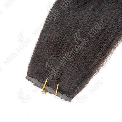 Invisible Hole Flat Pu Tape Human Hair Twin Tabs 25cm Long Tape PU Weft Real Human Hair No Glue Microlink Application 40-50g