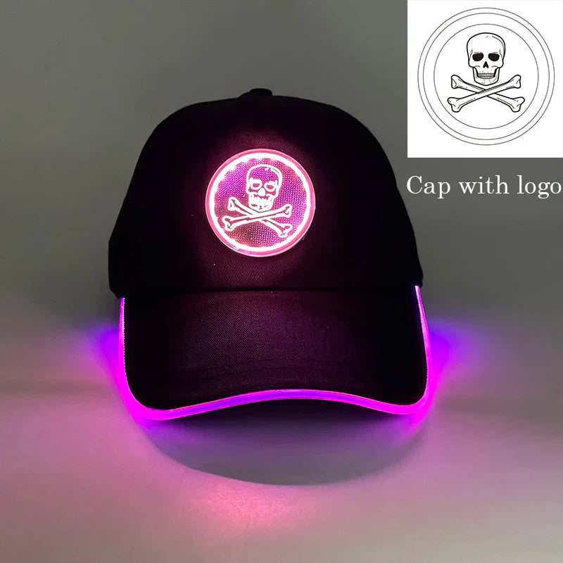 Baseball Caps Night Glow Light Cap Boys Girls Fashion Headwear Costumes Accessory Caps Hats