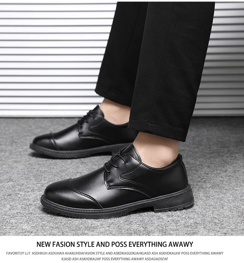 High Quality Italian Luxury Brand Lace-Up Non-slip Men Driving Shoes Leather Men Casual Shoes Breathable formal Mens Dress Shoes