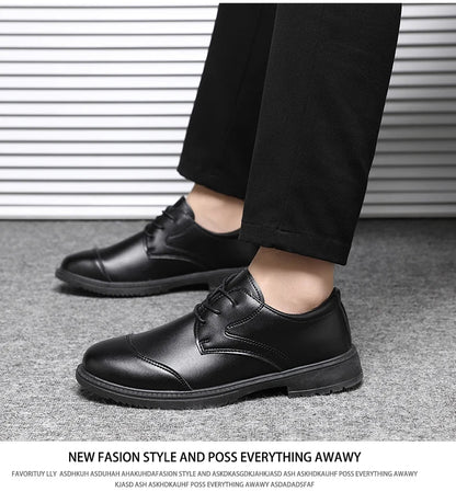 High Quality Italian Luxury Brand Lace-Up Non-slip Men Driving Shoes Leather Men Casual Shoes Breathable formal Mens Dress Shoes