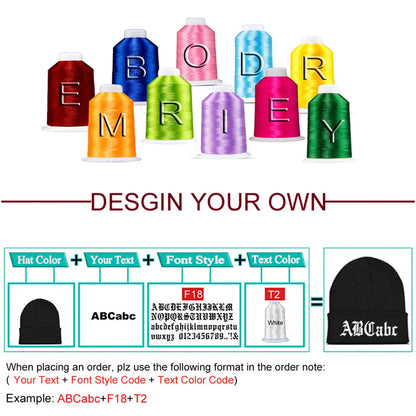 Personalized Custom Beanie Embroidery Text Name Design Logo Winter Hat for Men Women Knitted Cap