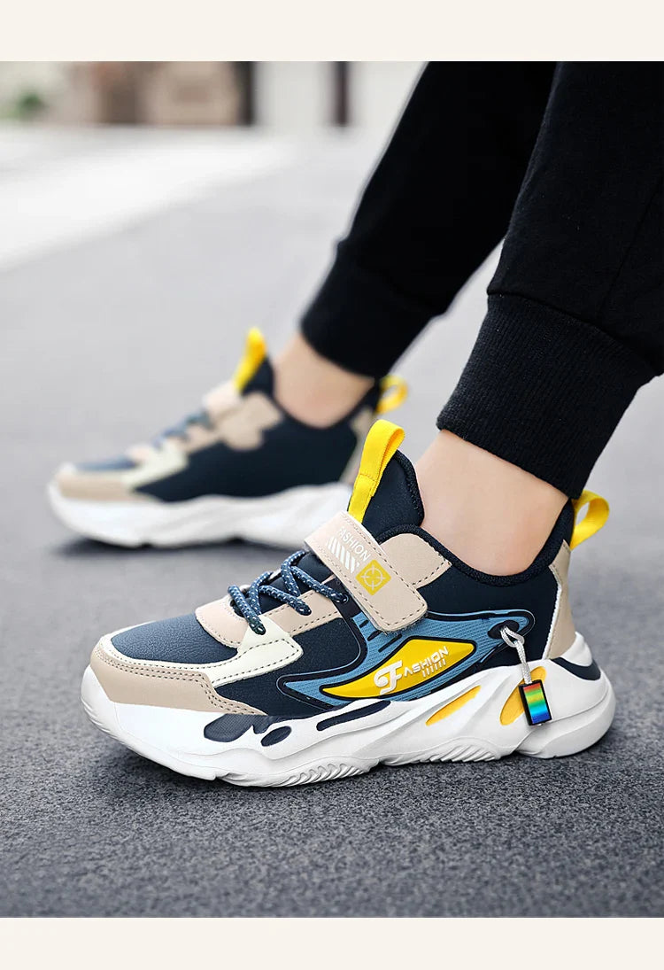 Children Basketball Shoes Trendy Comfortable Outdoor Training Anti Slip Wear-resistant Fashion Running Shoes for Kids Size 28-39
