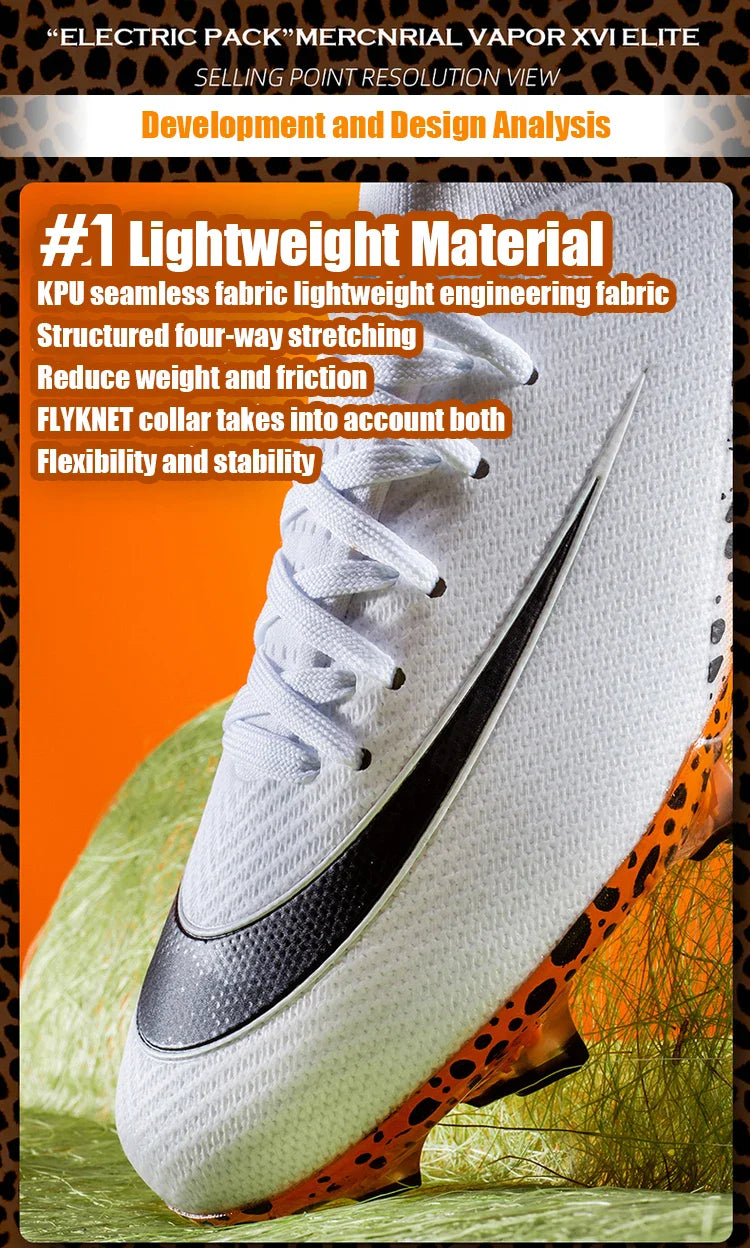 Soccer Cleats for Men Women AG/TF Breathable Cushioned Insole Anti-Slip Outdoor Sports Artificial Grass Football Boots