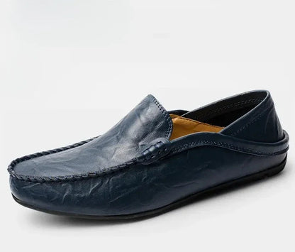 Men Leather Loafers Comfortable Slip On Shoes Breathable Lightweight Walking Shoes for Big Size 47 Casual Soft Driving Shoes