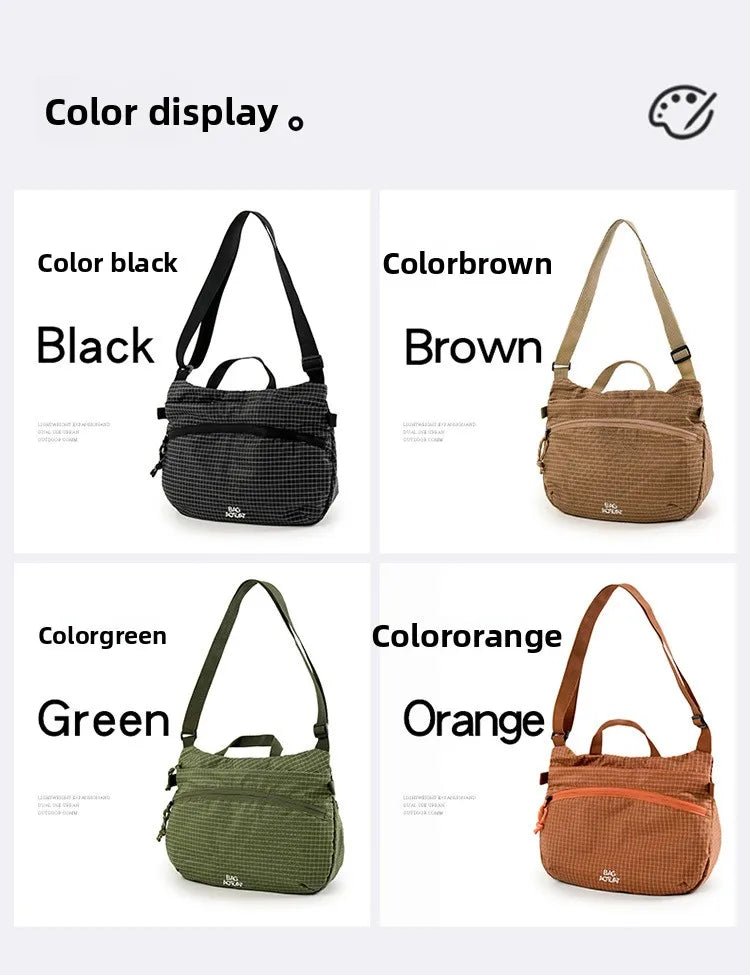 Nylon Cloth Daily Commute Messenger Bag Lightweight Hand Bag Sports Shoulder Bag Casual Anti-splashing Messenger Bag