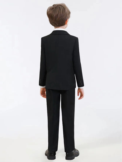 Brand Selection Black Suit Set for Kids 3-14 Yrs, Three Pieces Boys Formal Suits Set for Wedding, Communion Back to School Suit