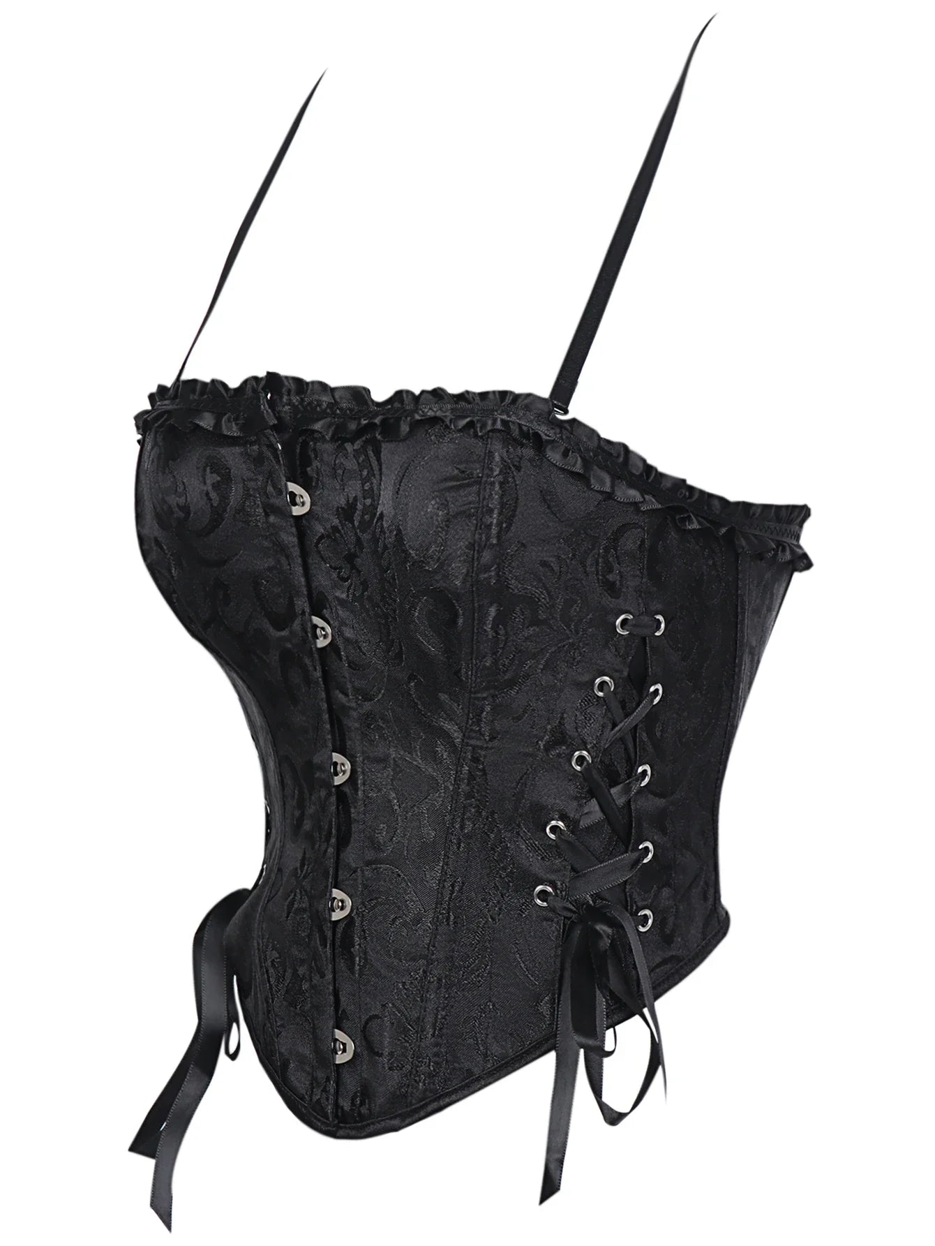 Double halter lace-trimmed corset for ladies a court shaping top