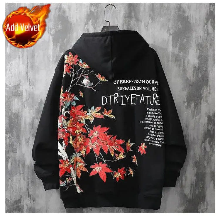 Moletons Pretos com Estampa de Anime Essenciais com Capuz Feminino Estética Coreana Moda Fofa Moletons com Capuz Streetwear para Mulheres