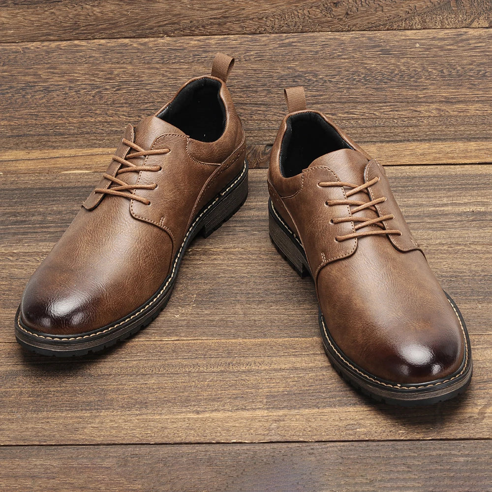 Men Casual Shoes Fashion Brand Comfortable 2025 Leather Shoes
