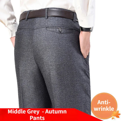 New Men's Autumn Thick Summer Thin Casual Suit Pants Classic Business Fashion Stretch Trousers Male Brand Clothes GOZBKF