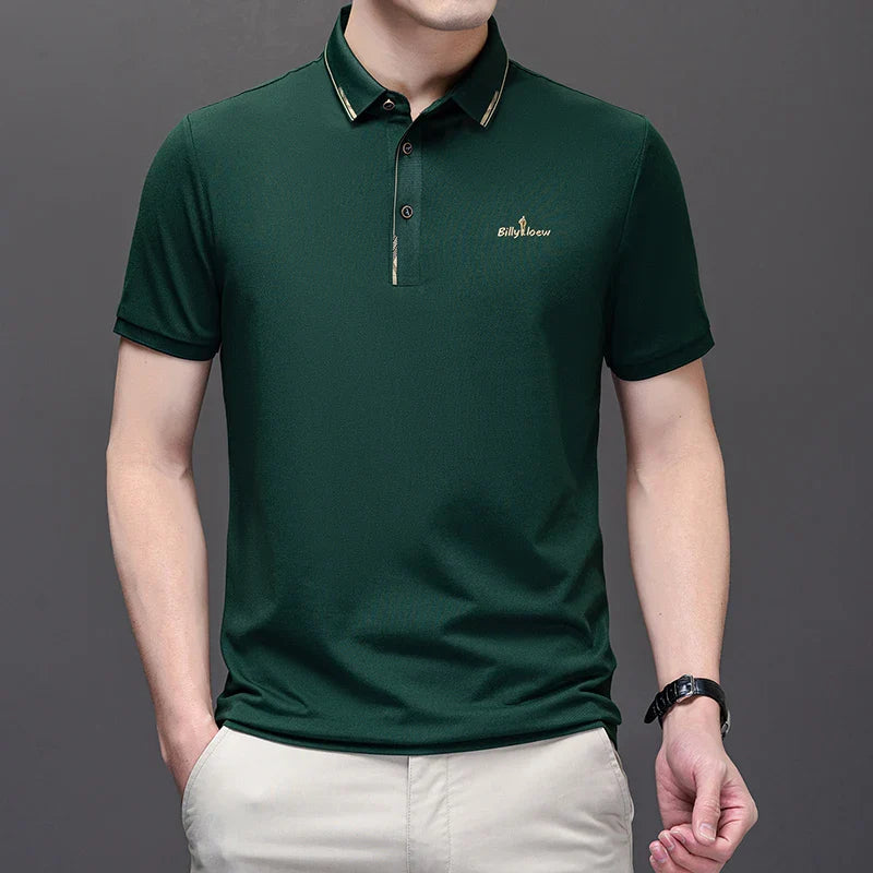 High End Brand 2024 Men's Summer New Luxury Printed Polo Shirt Trend Casual Breathable Versatile Lapel T-shirt Men's Clothing