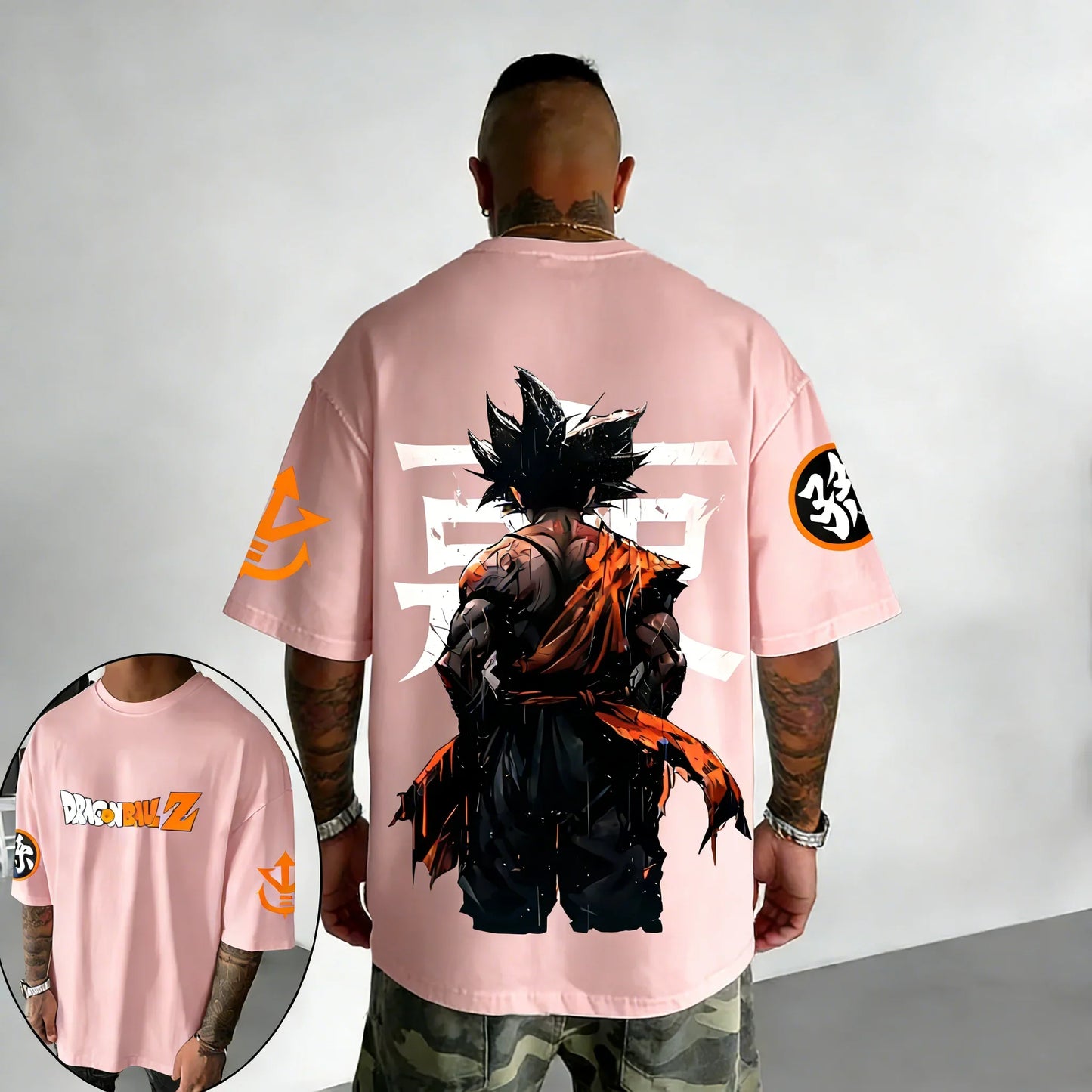 Anime Cotton T-shirt Summer New Style Co Branded Men's and Women's Street Hip Hop Loose Casual Short Sleeve Top