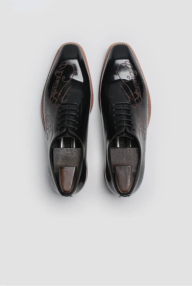 New Patent Leather Mens Formal Shoes Luxury Handmade Comfortable Genuine Leather Designer Green Blue Wedding Social Shoes Man