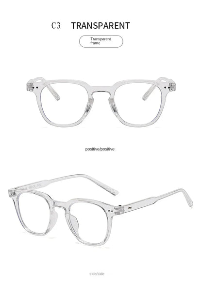 2024 New Fashion Y2K Style Glasses Frame Retro Square Glasses for Women Lady Decorative Eyeglasses Korean Powder Blusher Eyewear