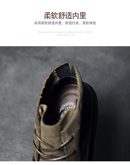 Men's Chelsea Cotton Boots Winter Men's Genuine Leather Shoes High Top Men Plush Sapato Social Masculino Zapatos Para Hombres