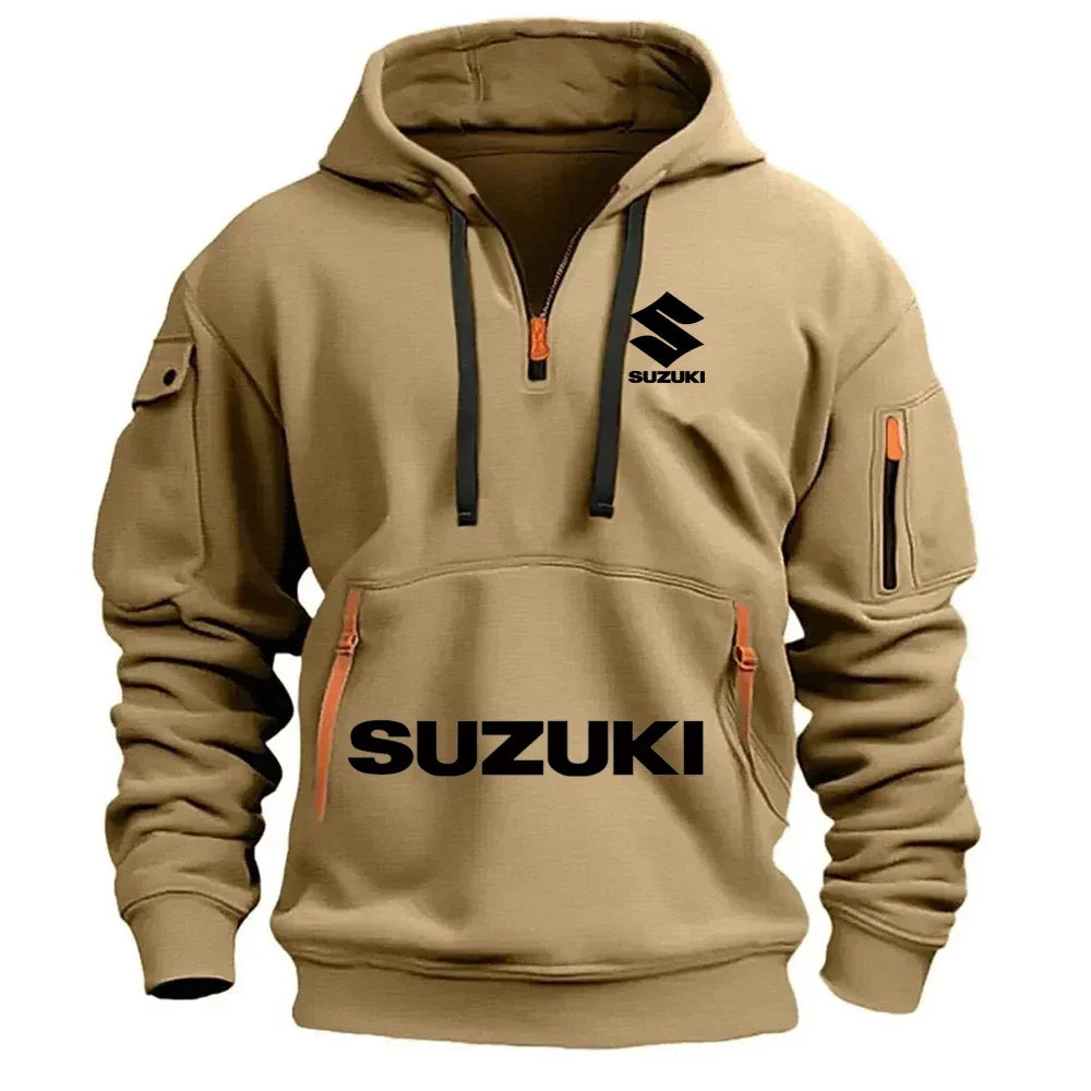 men's hoodie, casual outdoor sports hoodie and a warm motorcycle sweatshirt for autumn and winter