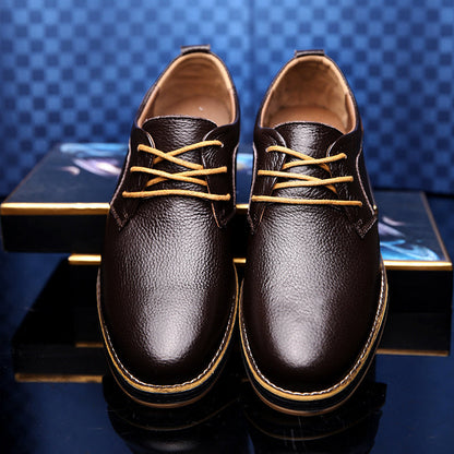 Genuine Leather Men Dress Shoes Oxfords Brogue Lace Up Italian Mens Casual Shoes Luxury Brand Moccasins Loafers Plus Size 38-48