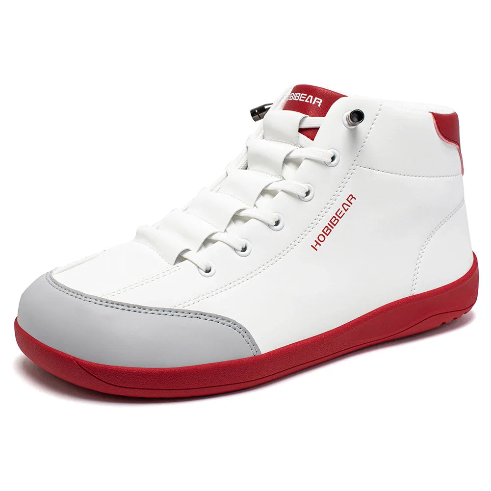 Mid-Top Barefoot Shoes Unisex Wide Toe Minimalist Ankle Boots Artificial Leather Outdoor Non-Slip Sneaker