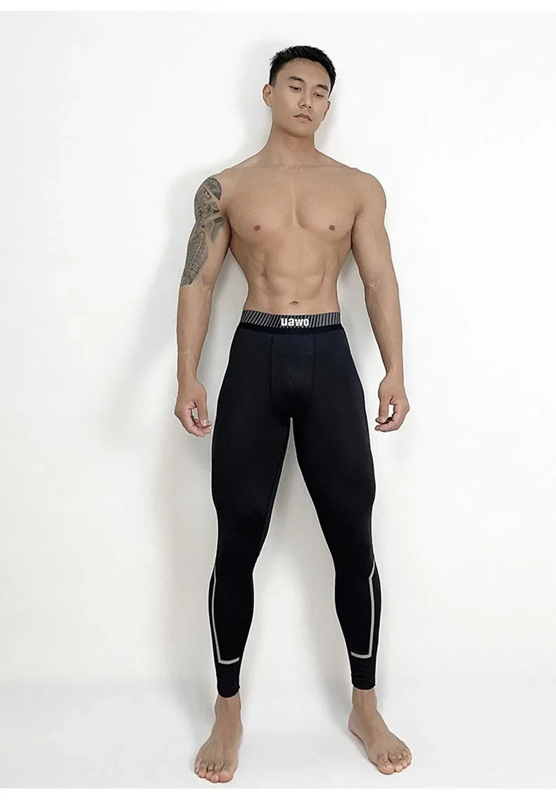 Men Sports Compression Tight Leggings Muscle Training Workout Bottoms Trousers Jogging Dry Yoga Pants Workout Tracksuit