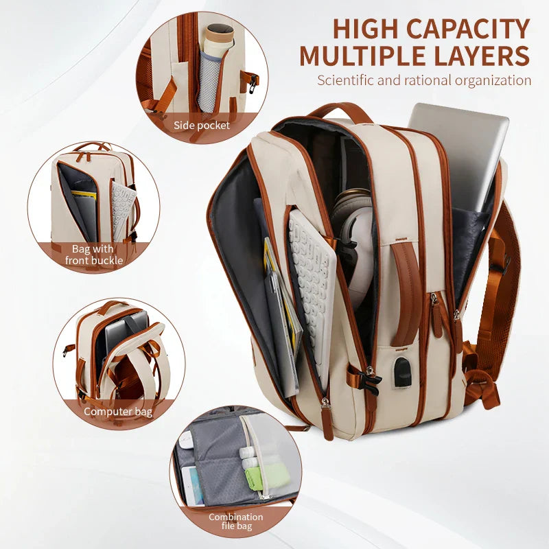 Backpack for Men and Women, New Style, Simple Business Computer Backpack, Outdoor Large-Capacity Travel Bag, Student School Bag for Boys
