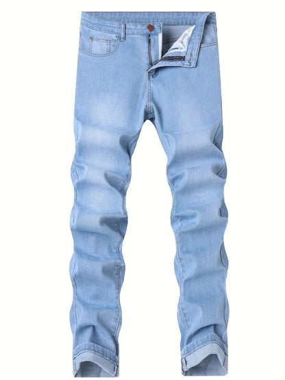 Classic Design 2026 Men's Jeans Light Blue Stretch Skinny Casual Denim Trousers Brand Clothing Streetwear  Fashion Male Pants