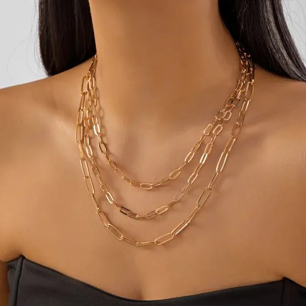 Classic Pendant Necklace for Women Micro Zircon Turkish Lucky Evil Eyes Palm Cross Pearl Multilayer Metal Chain Choker Jewelry