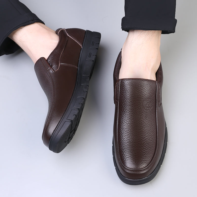 High Quality Leather Men Casual Shoes Italian Luxury Brand Mens Loafers Breathable Formal Mens Dress Shoes Slip-on Driving Shoes