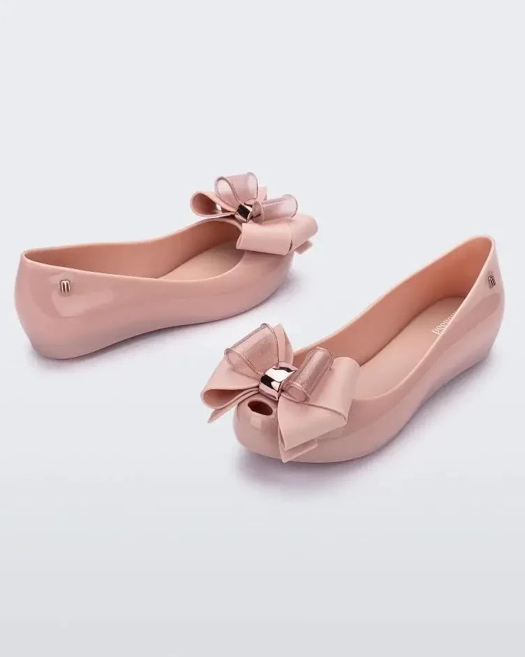 Brazilian Melissa Children's Shoes 2024 New Style Jelly Shoes For Medium To Large Children BowWomen's Princess Single Shoes Spri