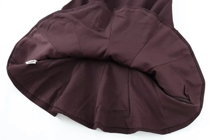 Fall/Winter 2025 New  Women's Fashion Elegant ruffled hem round neck sleeveless waist slim-fit top 4661124