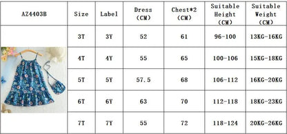 Summer Girls Dress Casual Princess Dresses Sleeveless Print Flower Costumes Kids Vestidos Cotton Floral Dress 2-7Y