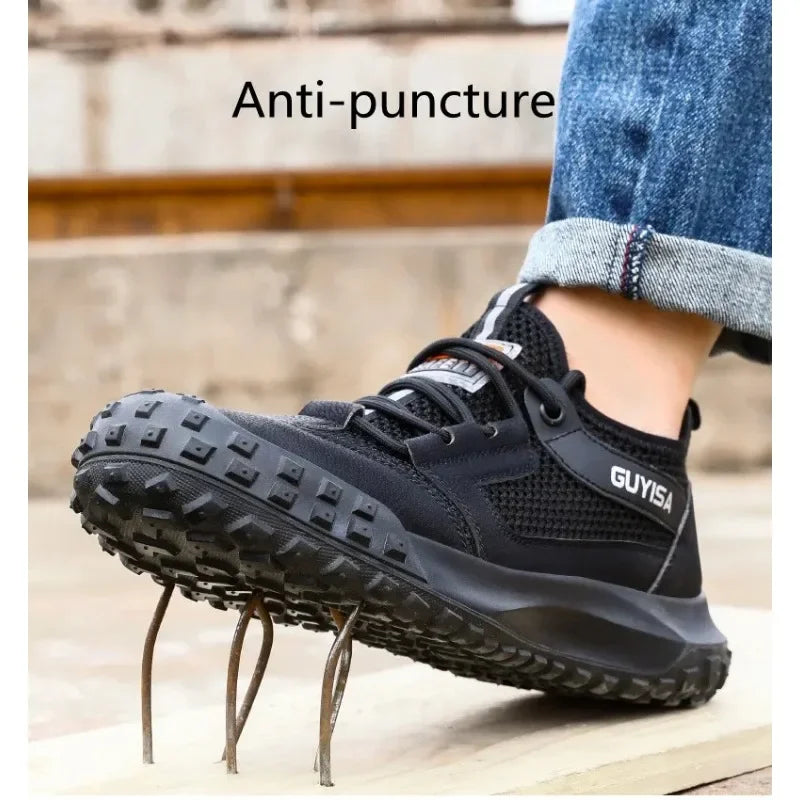 Ladle Toe Work Shoes  Summer Worker Safety Sports Shoes  Protective Shoes for Men  Fashionable  Breathable and Comfortable