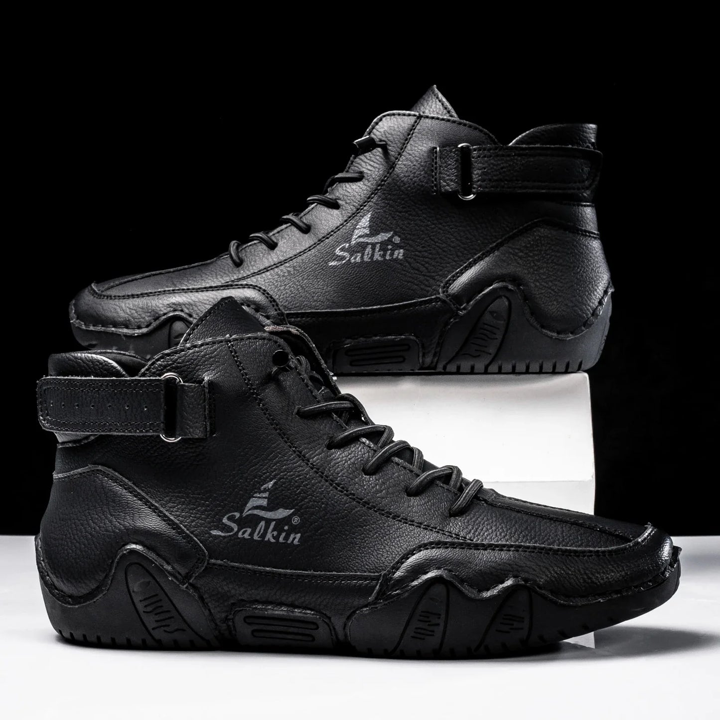 New Handmade Men Boots Design Sneakers Man Outdoor Casual Leather Men Sneakers Ankle Boots Trekking Fall Breathable Hot Sale