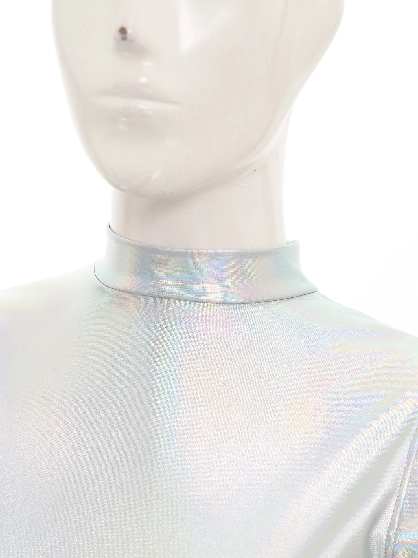 Womens Cocktail Dress Shiny Metallic Dress Alien Space Cap Sleeve High Waist A-line Dress for Halloween Party High Street Dress