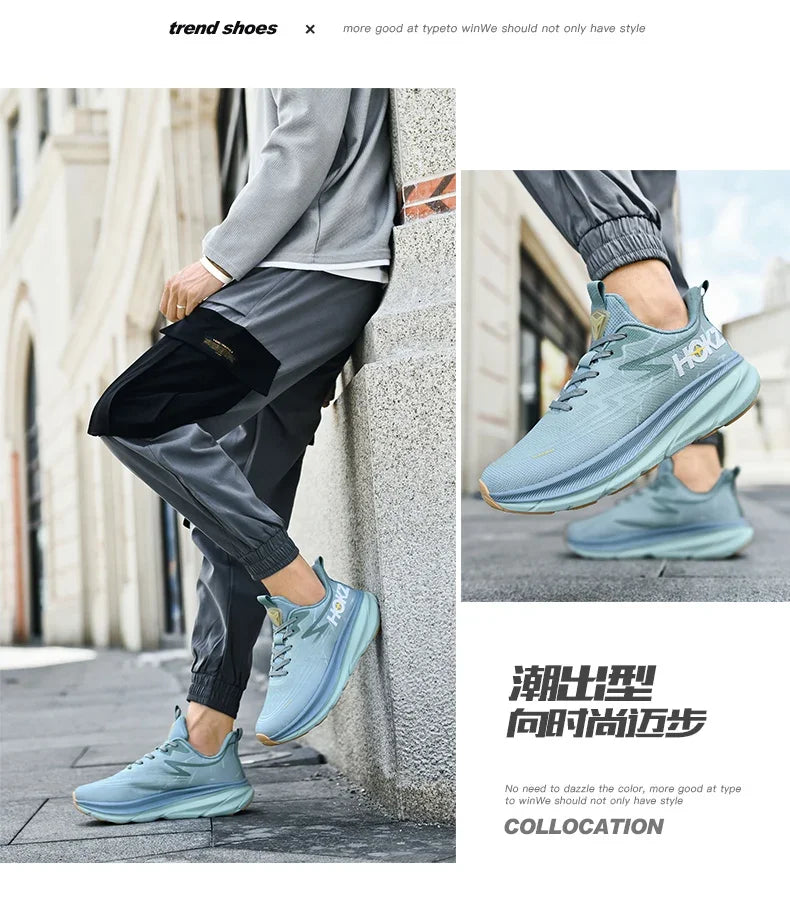 Men's Running Shoes Cushioning Outdoor Non-Slip Jogging Breathable Trainer Race Sneakers Luxury shoes Mesh Couple Off-road Shoes