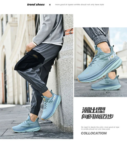 Men's Running Shoes Cushioning Outdoor Non-Slip Jogging Breathable Trainer Race Sneakers Luxury shoes Mesh Couple Off-road Shoes