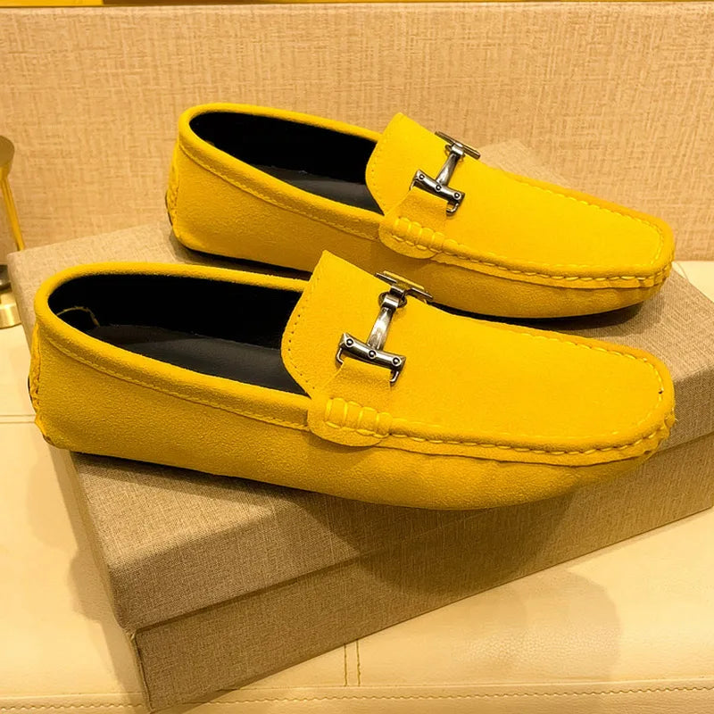Suede Men Casual Shoes Lazy Shoes Male Breathable Slip-on Mens Driving Flat Shoes Comfortable Boat Shoe Loafers Moccasins