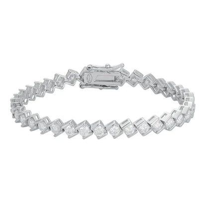 6.3 - 8.1ct Moissanite Tennis Bracelets for Women Men D VVS1 Lab Grow Diamond s925 Sterling Silver Plated 18k Bracelet