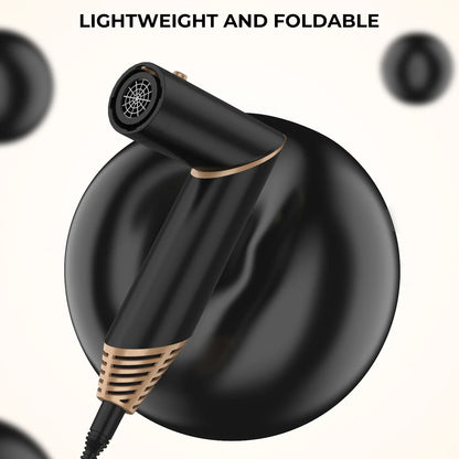 6 in 1 Hot Air Brush Foldable Hair Dryer with Diffuser Detachable Blow Dryer Brush Hairdryer Air Styler Hair Curler Curling Wand