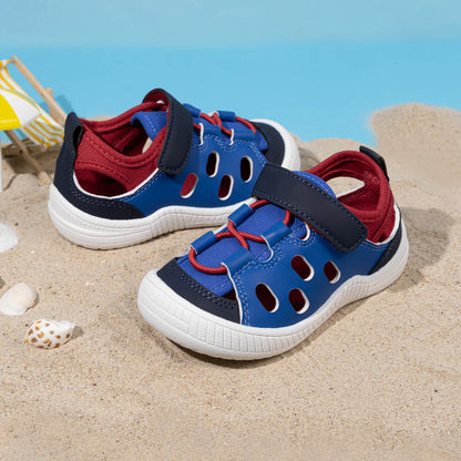 Toddler Little Kid Boys & Girls Closed Toe Sandals Velcro Breathable Cutout Summer Beach Casual Shoes