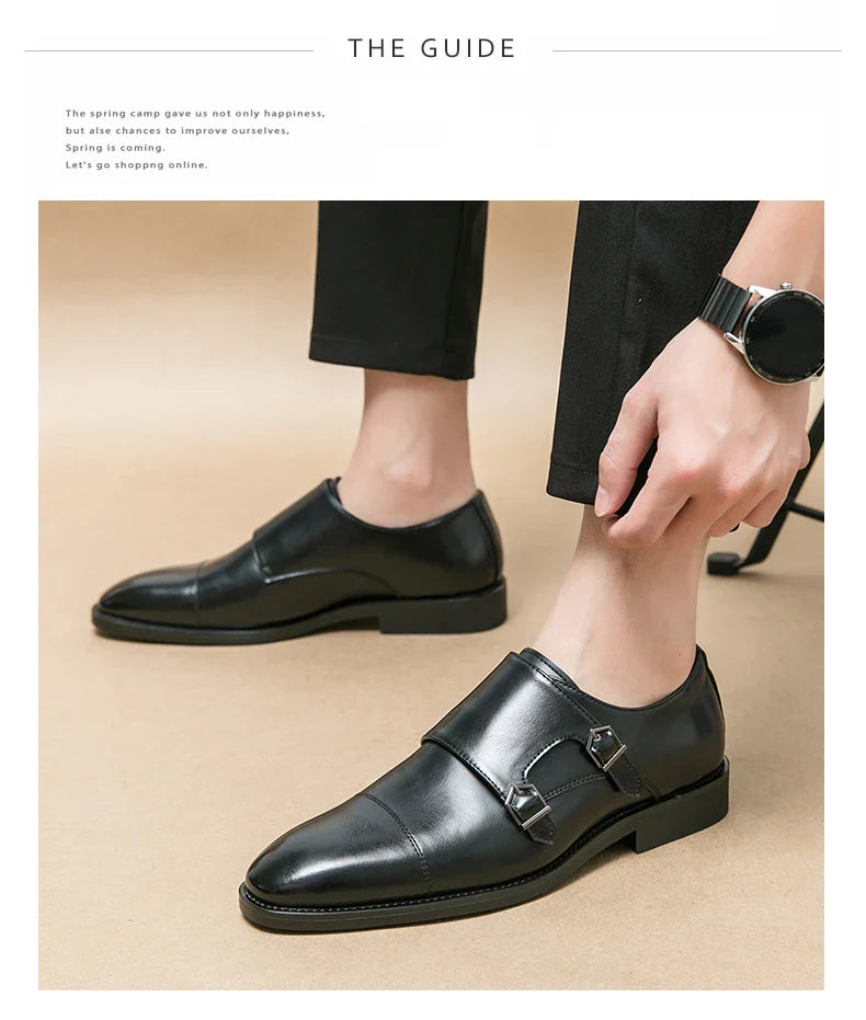 Men's Dress Shoes Classic Wedding Formal Oxford Leather Shoes Men Gentleman Casual Business Social Shoes Man Office Leather Shoe