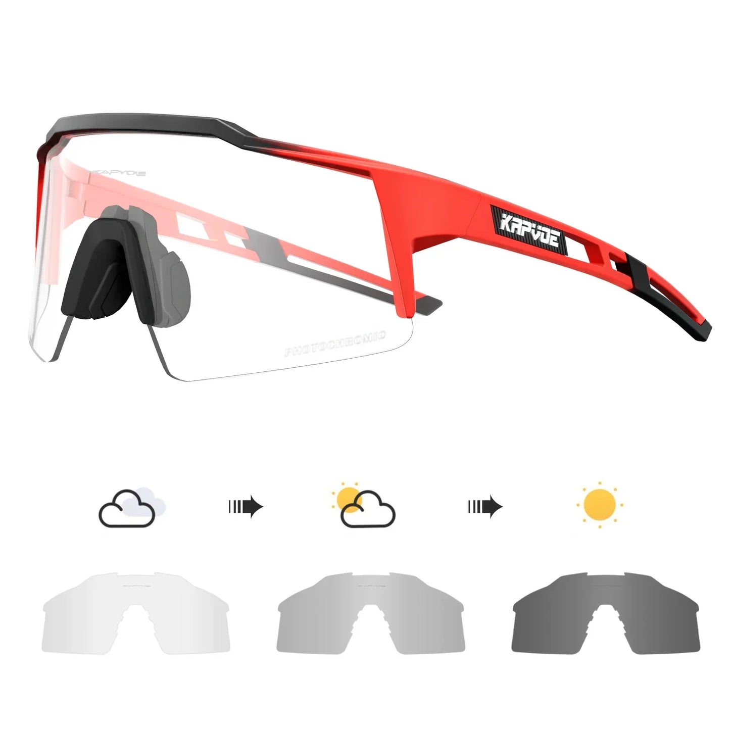 Photochromic Cycling Sunglasses for Men Women Bike Glasses Riding Driving UV400 Mountain Bicycle Goggles Eyewear Sports