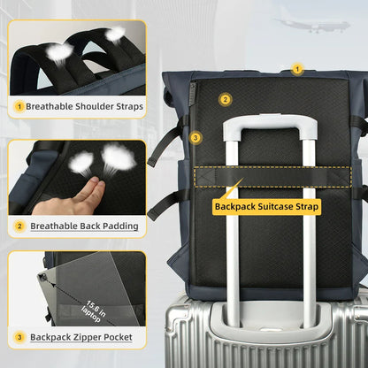 Large 15.6 Inch Laptop Backpack Men Anti-Theft Travel Backpack for Business University Bicycle School Backpack With USB Port