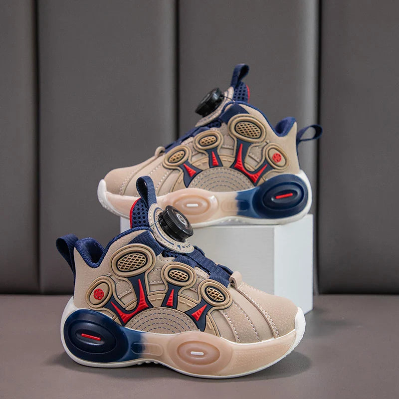 Children Fashion Sneaker Boys Casual Shoes Leather Flat Student Walking Shoes Outdoor Girl Basketball Sports Footwear Zapatillas